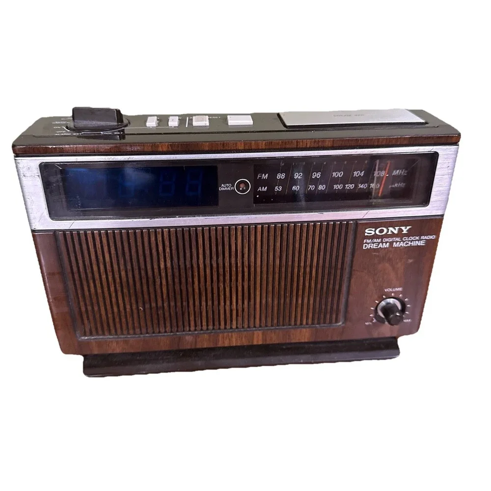 Vintage Sony Dream Machine ICF-C15W Brown AM/FM Alarm Clock Radio Manual